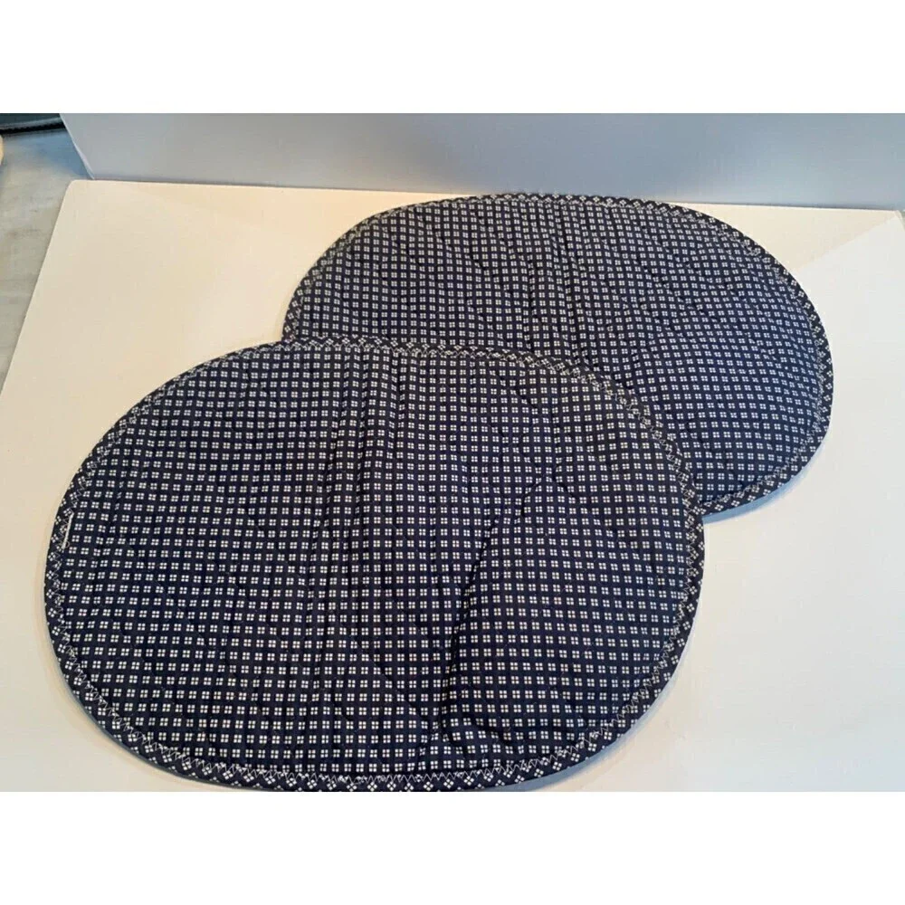 Cottage Core Fabric Placemat Set of 4 Strawberry Applique Pocket Fiber Filled